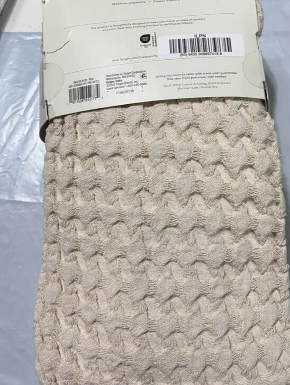Casaluna Waffle Body Pillow Cover 20 by 52 Brand new in package